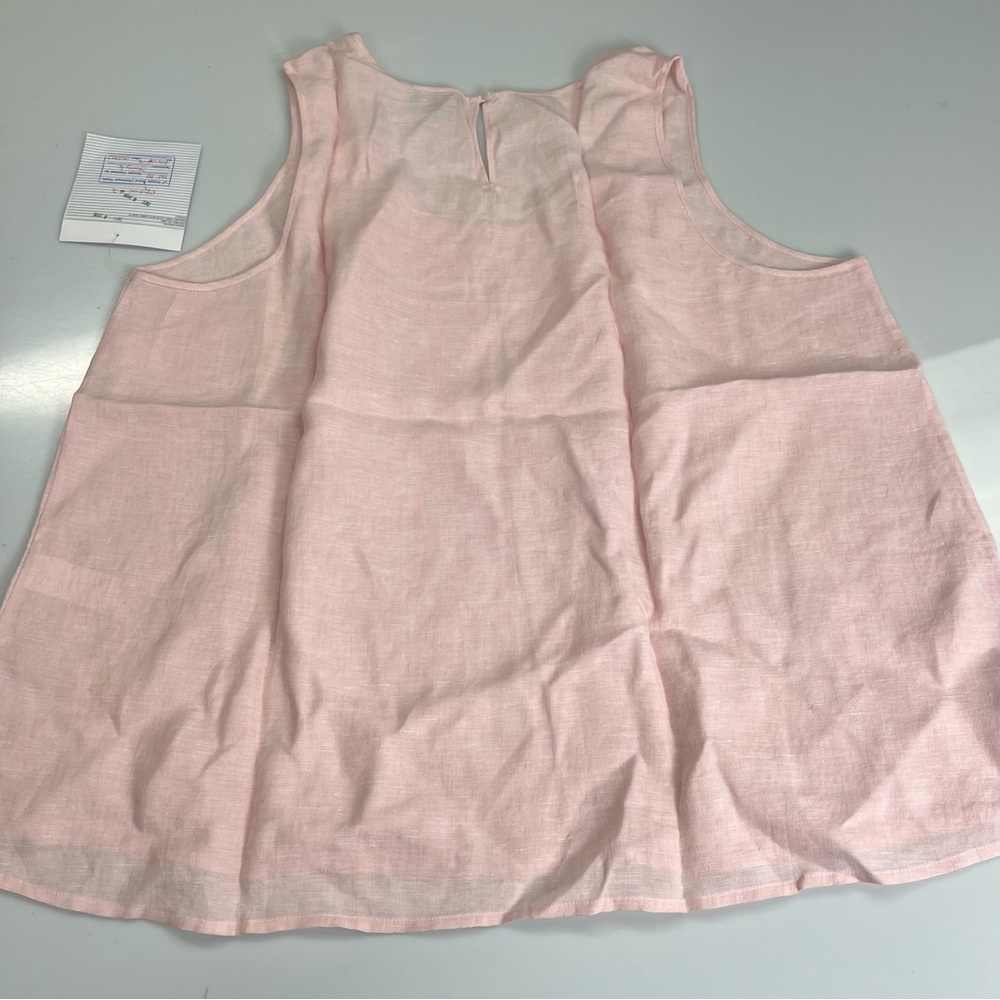 Lord & Taylor women’s pink linen sleeveless shirt 2X L17-30 - Picture 5 of 5